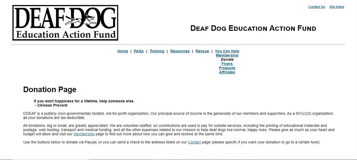 DDEAF fundacion de ayuda para perros